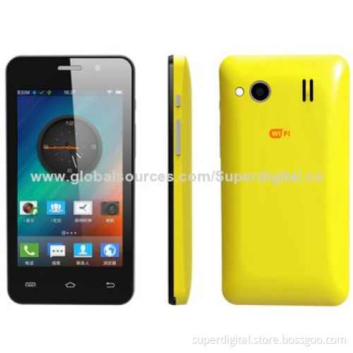 Smartphones, Google's Android 4.2.2 OS/MT6572W Dual-core, IPS Display, 0.3 + 2MP, 512MB + 4GB
